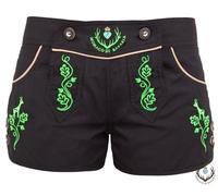 Monaco di Bavaria Originelle bayerische Damen Hotpants, Tracht, Lederbadehose, Freizeithose, Badelederhose