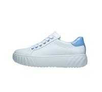 ara Damen Monaco Sneaker, Weiss,Azzuro, 38.5 EU Weit