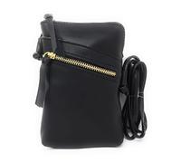 Monahay italienische Leder Handy Schultertasche,Handytasche, reisePass Umhängetasche, Kleine Umhängetasche für Damen Mini Sack Mädchen Frauen (Schwarz)