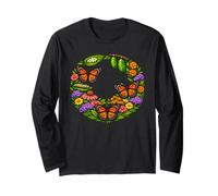 Monarch Butterfly Caterpillar Flowers Metamorphosis Langarmshirt
