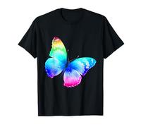 Monarch Schmetterling Regenbogen niedlich Pastellfarben Festival bunt T-Shirt