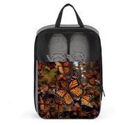Monarch Schmetterlings-Schuhbeutel, Reise-Schuh-Organizer, wasserabweisend, Schuhbeutel mit Reißverschluss, Sneaker, Staubbeutel, grau, Einheitsgröße, modern, grau, Einheitsgröße, Modern