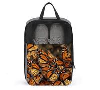 Monarch Schmetterlings-Schuhbeutel, Reise-Schuh-Organizer, wasserabweisend, Schuhbeutel mit Reißverschluss, Sneaker, Staubbeutel, grau, Einheitsgröße, modern, grau, Einheitsgröße, Modern
