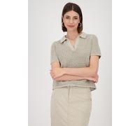 monari - Ajour-Poloshirt mit Strasssteinen bamboo - Gr. - 36