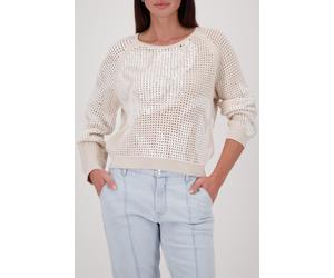 monari - Ajour-Pullover champagne beige gemustert - Gr. - 38