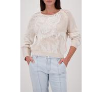 monari - Ajour-Pullover champagne beige gemustert - Gr. - 40