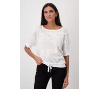 monari - Ajour-Pullover mit Strickmuster - Gr. - 40