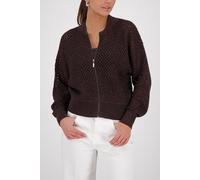 monari - Ajour Strickjacke dark chocolate - Gr. - 36