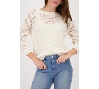 monari - Ajour Strickpullover champagne beige - Gr. - 36