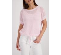 monari - Ajour-Strickpullover mit Strasssteinen french rose - Gr. - 44