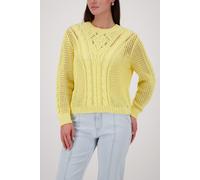 monari - Ajour-Strickpullover pastel yellow - Gr. - 38
