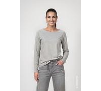 Monari - Basic-Langarmshirt light grey melange - Gr. - 42