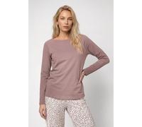 Monari - Basic-Langarmshirt taupe - Gr. - 38