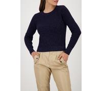 monari - Basic-Strickpullover mit Lurex night sky - Gr. - 44