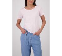 monari - Basic T-Shirt mit Flammgarn french rose - Gr. - 40