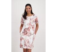 monari - Baumwoll Sweatkleid mit Allover Flower Print und Taschen vintage rose gemustert - Gr. - 36