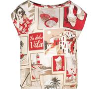 monari - Blusenshirt mit Polaroid-Print red gemustert - Gr. - 42