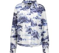 monari - Bluse mit Landschaftsdruck marine gemustert - Gr. - 42