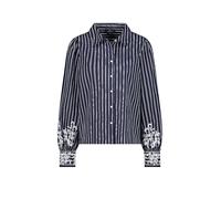 monari - Bluse mit Spitze marine gemustert - Gr. - 38