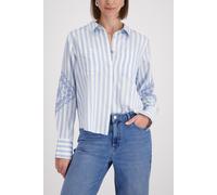 monari - Bluse mit Kordelstickerei light sky ringel - Gr. - 44