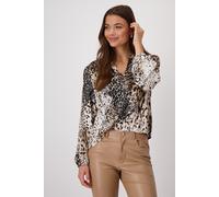 monari - Bluse mit Leomuster creamy beige gemustert - Gr. - 40