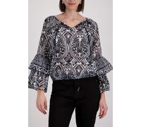 monari - Bluse mit Ornament-Muster schwarz gemustert - Gr. - 42