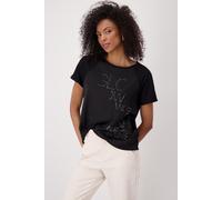 monari - Blusenshirt mit Schmuckschrift schwarz - Gr. - 36
