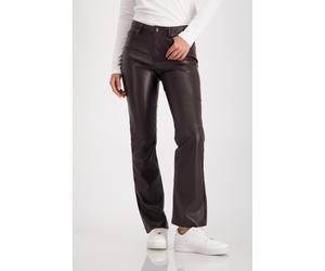 monari - Bootcut-Hose in Lederoptik brownie - Gr. - 40