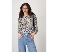 monari - Carmenbluse mit Ornamentmuster schwarz gemustert - Gr. - 42