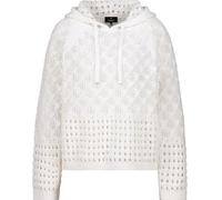 monari - Chenille-Pullover mit Kapuze off-white - Gr. - 40