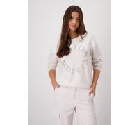 monari - Colorblock Pullover mit Linksstrick creamy beige - Gr. - 40