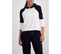 Monari Kapuzensweatshirt Damen Gr.40 Weiß/Marine Sweatware 55%P/38%V/7%E Regular Fit