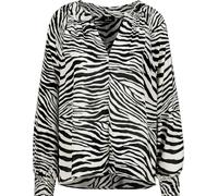 MONARI Damen Bluse gesmokt, Zebramuster schwarz Weiss - 40