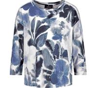 MONARI - Damen Shirt mit Blumenmuster (808101), Größe:42, Farbe:Moonlight Blue Gemustert (729)