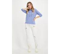 Monari - Damen Sweatshirt mit 3/4 Arm hellblau - Gr. - 38
