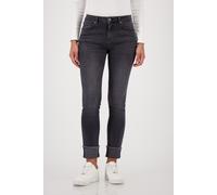 Monari Jeans Skinny Fit Distressed mit Strasssteinen Grau Größe 36