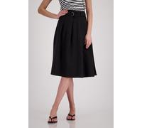 Faltenrock MONARI, Damen, Gr. 42, schwarz, Web, Obermaterial: 90% Viskose, 10% Polyamid, unifarben, regular fit knieumspielend, Röcke, Regular fit mit Faltenwurf (43523235-42) schwarz
