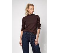 Monari - Feiner Strickpullover mit Knopfleiste 567 black coffee - Gr. - 38