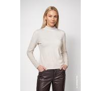 monari - Feiner Strickpullover mit Knopfleiste antique white - Gr. - 40