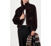 monari - Flauschige Jacke mit Taschen brownie - Gr. - 42