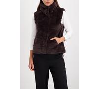monari - Flauschige Weste brownie - Gr. - 34