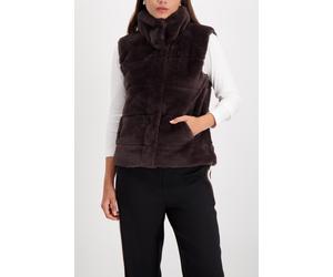 monari - Flauschige Weste brownie - Gr. - 40