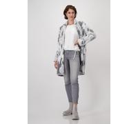 monari - Flauschiger Mantel mit Blumenmuster chrome gemustert - Gr. - 40