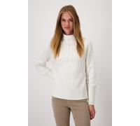 Gerippter Pullover mit Zopfmuster off-white - Gr. - 42