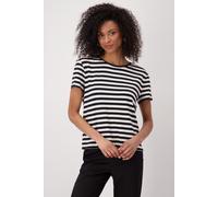 monari - Gestreiftes T-Shirt schwarz ringel - Gr. - 38