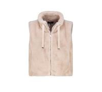 Fellimitatweste MONARI "Weste fake fur", Damen, Gr. 46, hellbraun, Plüsch, Obermaterial: 100% Polyester. Futter: 100% Polyester, unifarben, regular fit taillenbedeckt, hoch geschlossener Ausschnitt, W