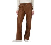Lederimitathose MONARI, Damen, Gr. 38, N-Gr, whisky, Web, Obermaterial: 60% Polyurethan, 40% Polyester, unifarben, straight fit knöchellang, Hosen, Straight-Leg-Hose (82564516-38) whisky
