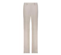 Lederimitathose MONARI "Hose Lederimitat Velours", Damen, Gr. 40, N-Gr, beige (greige), Web, Obermaterial: 93% Polyester, 7% Elasthan, unifarben, modisch, regular fit lang, Hosen, Gerade Beinform (309