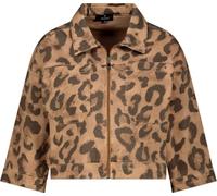 Monari Jacke mit Leo-Druck, biscotti gemustert, Braun – Gr. 36