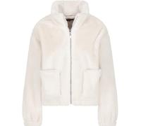 Fellimitatjacke MONARI "Jacke fake fur", Damen, Gr. 40, almond, Plüsch, Obermaterial: 100% Polyester. Futter: 100% Polyester, unifarben, regular fit taillenlang, Rundhals, eingesetzt elastischer Bund,